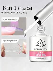 BORN PRETTY 10ml 8 In 1 Nail Gel Polish Base Gel&Watercolor Nail Extension Strengthener& Rhinestone Multifunctional Gel - 10ml - View 5