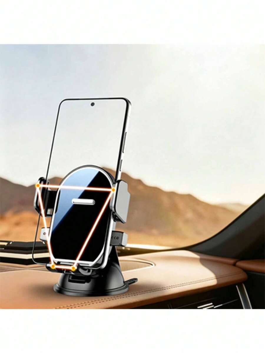 Car Phone Holder 360° Rotation, Horizontal/Vertical Screen Switching, Suction Cup Stable Anti-Shake - Multicolor - View 1