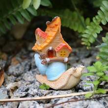 1pc Snail Resin Craft Small Ornament Creative Resin Decorative Craft Succulent Moss Landscape Micro Scenery - Snail - View 9