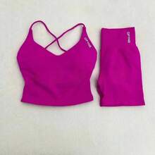 Women Two-Piece Outfits - Violet Purple - View 2