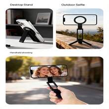 Mag‑ Magnetic Phone Tripod Stand, Portable Pocket Foldable Cell Phone Holder, Multi‑Angle Adjustable Desktop & Handheld Phone Mount For Selfie Vlog Shooting - Multicolor - View 7