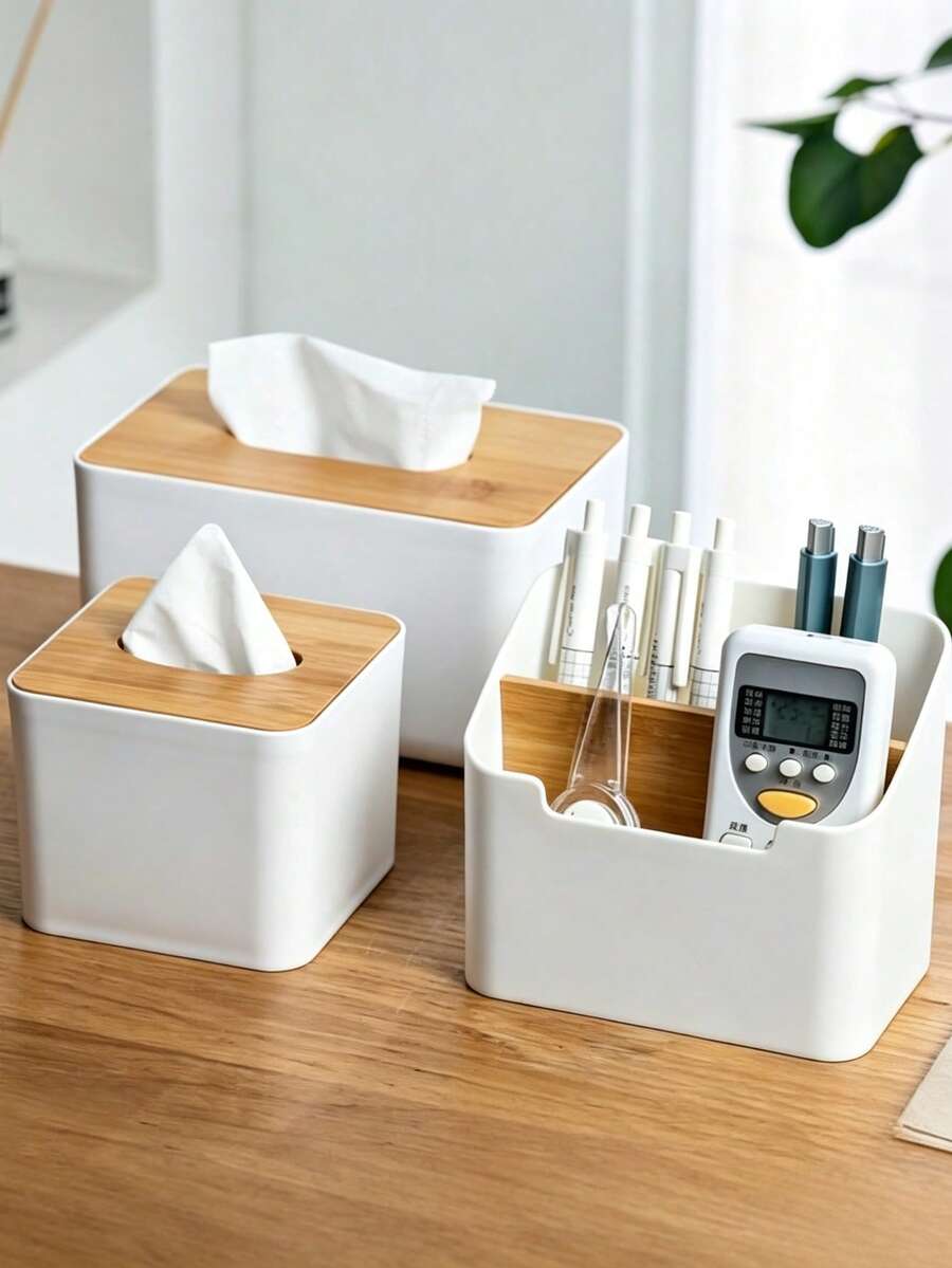 Multifunctional Desktop Organizer With Pen Holder And Remote Control Storage, Suitable For Home Office - Multicolor - View 1