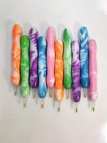 New Fashion Diamond Brush, Including 6 Pens, Diamond Brush Tool Expansion Set, Thick Pen Handle Is More Suitable For Adults To Hold. - A - View 1