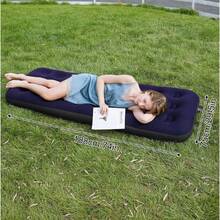 Portable Inflatable Camping Mat, Soft Flocked Durable PVC Air Cushion, Suitable For Single Person Travel And Picnic. - Multicolor - View 7