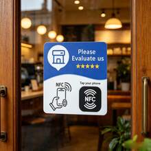 Programmable Texture, Waterproof, Wear-Resistant, Self-Adhesive NFC Sticker NFC215 13.56MHz, Diameter ≈10 Cm, Compatible With Google Review - Square ≈ 10cm*10cm - View 4