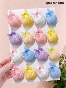 3/6/12pcs/Set 3D Shell Butterfly Hair Clips, Sweet Hair Accessories - Suitable For Girls And Women, Perfect For Daily Wear, Travel, Vacation And Dates - Multicolor - View 12