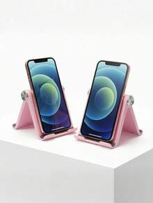 2/1pc Portable Desktop Phone Stand, ABS Material, Adjustable Angle, Compact And Lightweight, Suitable For Smartphones - Multicolor - View 1