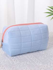 1/2/4pcs Makeup Bag, Portable Zipper Storage Bag, Makeup Brush Holder, Travel Toiletry Bag; Multi-Color And Multi-Style Options, Multi-Functional Large Capacity Makeup Bag. Simple And Cute, Suitable For Campus And Office Scenarios; A Quality Gift For Back To School, Valentine's Day, Birthday, Spring Festival And Other Holidays, Also Suitable As A Study Gift For Friends. - Multicolor - View 12