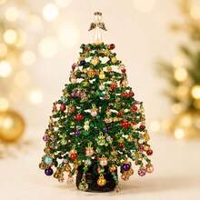 DIY Beaded Christmas Tree Kit, 3D Crystal Bead Holiday Craft Kit, Suitable For Adult Craft Enthusiasts, DIY Home Decoration, Mini Desktop Christmas Tree, Homemade Sparkly Holiday Decoration, Christmas Tree Making Kit, Desktop Decoration, Christmas Gift. - A - View 10