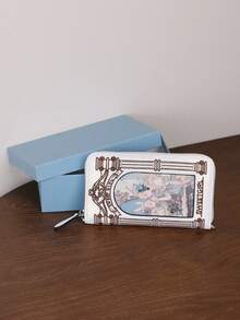 Dompet Panjang Wanita Modis Retro Lucu Motif Kelinci 2026, Dompet Clutch dengan Ilustrasi Bordir dan Resleting, Dompet Gaya Feminin dengan Banyak Slot Kartu dan Rantai, Dompet Panjang Selempang Satu Bahu, PU - MultiWarna - View 15