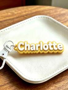 Customized Personalized Name Letter Keychain, Anti-Lost Name Tag, Suitable For Backpacks, Luggage, Water Bottles Customized Key Ring Accessories, Women's Birthday Gift - Multicolor - View 7