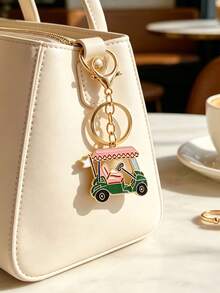 Golf Cart Keychain, Unisex Pearl Golf Sports Bag Charm, Car & Backpack Accessory, Birthday Holiday Christmas Gift For Golf Enthusiasts - Multicolor - View 4