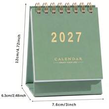 1pc 2027 Desktop Calendar, Monthly Mini Desktop Calendar, Morandi Style Calendar Desktop Memo Notepad Ornament, Suitable For Home Office, Schedule Tracking, Work Planning - Multiple Styles - View 7