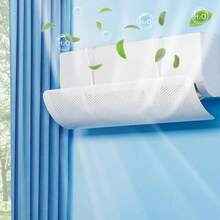 1pc Air Conditioner Wind Deflector, Retractable Cold Air Deflector, Universal Hook Design, Efficient Wind Blocking, Easy To Use, Durable ABS Material, Suitable For Home, Bedroom, Dormitory And Office - White - View 5