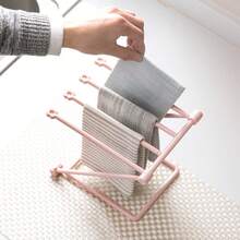 3PCS/SET Foldable Vertical Dishcloth Holder, Punch‑Free Countertop Dishcloth Drying Rack For Kitchen Storage - 3pcs/set(Blue+Gray+Pink) - View 5
