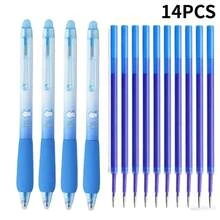 14pcs Cloud Clickable Erasable Pens - 0.5mm Tip/Blue - With Replacement Refills - Smooth Writing/Clear Handwriting - Student Essential Stationery/Teacher Office Supplies - Back To School/Birthday/Holiday Gift - Student Reward - Sets - View 4