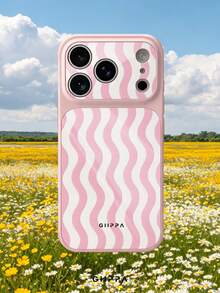 GIIPPA 1pc Pink Striped Pattern Design Phone 17 Pro Max Phone Case, Compatible With Phone 16 Pro Max, 15 Pro Max, 14 Pro Max, Korean-Style High-End Fashion Fun Phone Case, Suitable For 11/12/13/14/15/16 Pro Max Plus, Elegant Design For Men And Women, Perfect Gift For Girlfriend On Christmas, Valentine's Day, Easter, Wedding Season And Birthday! - Multicolor - View 7
