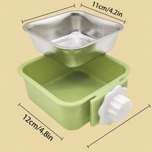 Mangkuk Gantung 2-in-1 untuk Hewan Peliharaan, Tempat Makan dan Minum Burung yang Dapat Dilepas, Aksesori Pemberian Makan Sangkar Burung untuk Burung Beo, Parkit, dan Cockatiel - MultiWarna - View 2