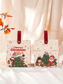 5PCS Christmas Festive Gift Boxes Perfect For Cookies, Sweets, Chocolates, Small Presents, Winter Holiday Gifts, For Packaging,Decorating, Festive Gift Wrapping, Gift Boxes For Small Gifts, Tree Decorations, Party Favors - Multiple Styles - View 8
