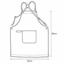 Solid Color Patchwork PU Leather Pocket Split Shoulder Strap Apron, Minimalist Straight Tie-Up Unisex Workwear For Daily Use, Catering, Kitchen, Hair Salon, Pet Shop, Server, Bakery, Milk Tea Shop, All Seasons - Multicolor - View 4