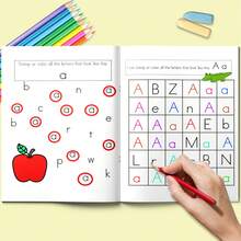 ABC Alphabet, Picture Words & Simple Sentence Practice Notebooks, A-Z Letter Recognition, Word Tracing, Handwriting, Occupation Vocabulary, Phonics, Reading, Spelling & Sentence Building, English Learning Games For Home, Classroom & Back To School - ABC Letters, Words & Sentences - View 6