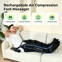 LUYAO Rechargeable Full Leg Air Compression Massager 2 Packs - Black - View 6