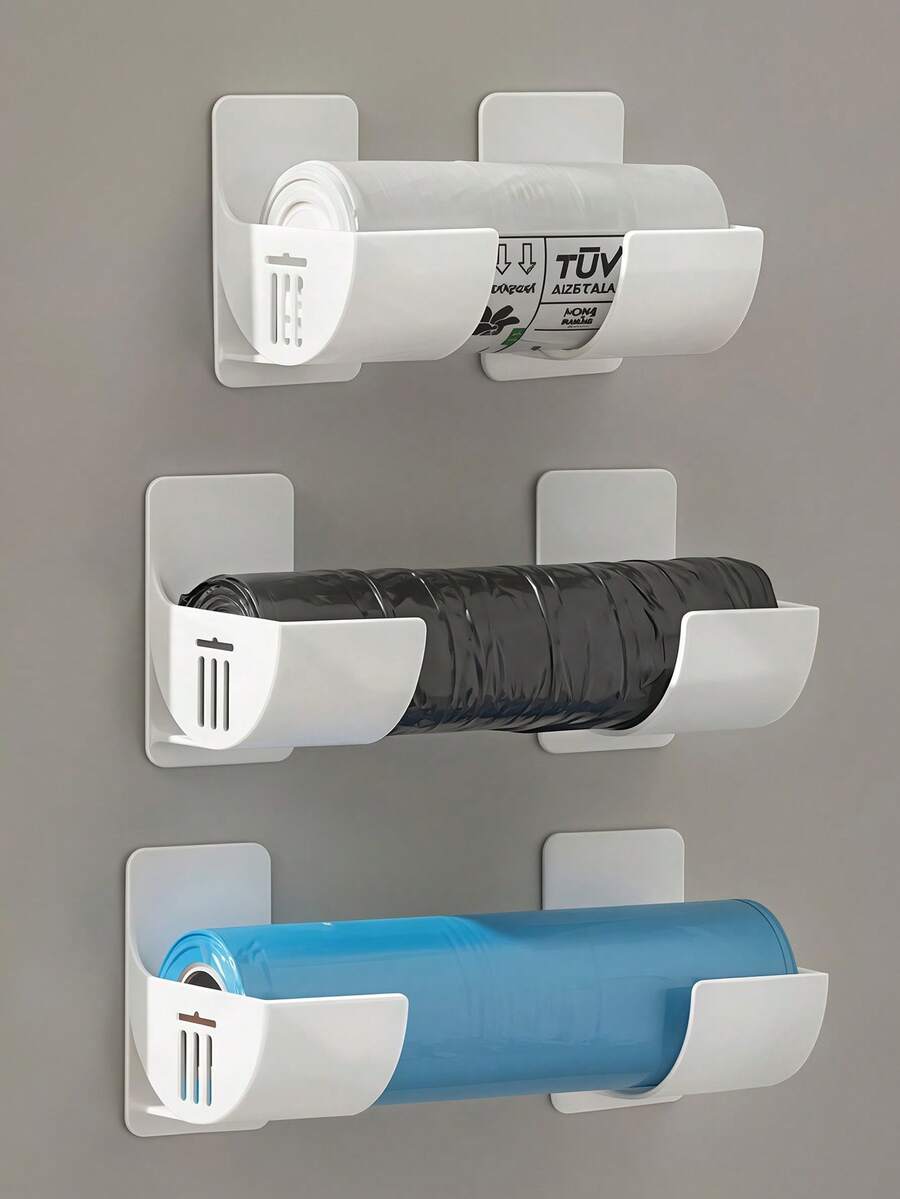 No-Hole Trash Bag Storage Rack Adjustable Spacing Kitchen Storage Rack Suitable For Trash Bags Plastic Wrap Umbrellas Rolling Pins Storage Protable Kitchen Organizer Sink Storage Rack Home Kitchen Essentials Accessories