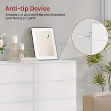 1 pz.Unità di cassetti portaoggetti, mobile con 4 cassetti, organizer multifunzionale, utilizzabile come tavolino da sa, comodino, per camera da letto, soggiorno, corridoio, contenitore per la casa, bianco, anti-ribaltamento - Bianco - Visualizzare 2