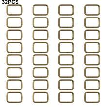 32pcs 25mm/32mm Alloy Square Buckle Rings, Suitable For Bag Strap Connectors, DIY Keychain Crafts, Wallet Making Accessories, Dog Leash, Backpack Hardware Accessories, Belt Buckle Rings (4 Colors Available) - Square Buckle - View 11