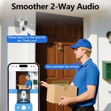 szsinocam Kamera Keamanan Rumah Lensa Ganda 1080P, Tampilan Layar Ganda, Kamera Pengawasan Bertenaga USB WiFi 2.4G, Pelacakan Gerakan Manusia, Penglihatan Malam Berwarna, Audio Dua Arah, Cocok untuk Pemantauan Rumah - Putih - View 7