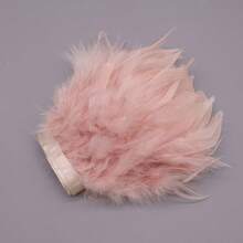 1m/39.37in Artificial Red Feather Trim Tape DIY Handmade Wedding Party Feather DIY Sewing Christmas Home Decor - Multicolor - View 18