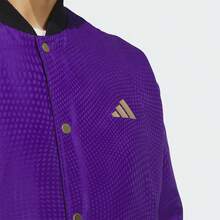 Adidas Men's Reversible Warm Basketball Sports Loose Padded Coat - Black - View 4