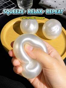 1 buah Mainan Remas Squishy Mutiara yang Dapat Dibentuk, Bola Pereda Stres Sensorik yang Lambat Mengembang, Mainan Pereda Kegelisahan dan Dekompresi yang Dapat Dibentuk untuk Dewasa, Mainan Pereda Tekanan Tangan dan Kecemasan, Hadiah Ulang Tahun, Natal, Paskah dan Pesta, Pengisi Tas Bingkisan - Putih - View 12