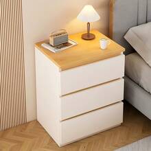 1pcs Modern Minimalist Nightstand, Multi‑Layer Storage Cabinet, Large Capacity, Sturdy Construction, For Storing Personal Items, Suitable For Bedroom, Office, Guest Room And More - White - View 1
