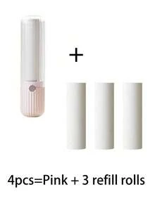 1/3/4件裝可攜式口袋旅行毛絨黏毛滾輪－迷你毛絨黏毛滾輪，適用寵物毛髮清潔，適合戶外旅行、出差、居家、車用，寵物毛髮清潔必備滾輪 - 多色 - 查看 14