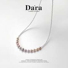 DARA Freshwater Pearl Necklace S925 Silver 4-5mm High Luster Women's Minimalist Daily Accessory - Multicolor - View 4