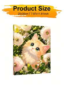 DIY Paint By Numbers Set - Cute Cat Unframe DIY Canvas Art, Perfect Home Decoration & Creative Gift Idea - Sets - View 11