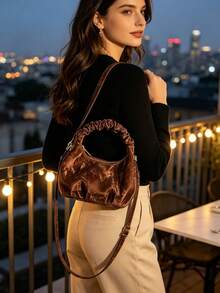 New Pleated Cloud Bag, Mini Handbag, Crossbody Bag, High-End Cloud Mini Bag, Lightweight Luxury Vintage Small Bag - Multicolor - View 6