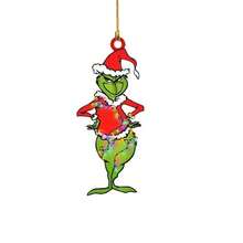 The Grinch The 11pcs(1Set) /6/2PCS ‑Themed Acrylic Christmas Tree Hanging Ornaments, Assorted Funny Character & Creative Pattern Print, Perfect For Christmas Home Decor, And Ideal As Xmas Tree Decoration And Holiday Creative Small Gift. - Cookie Monster - View 8