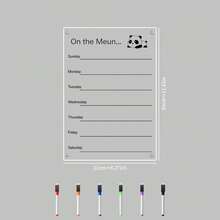 Cute Panda Magnetic Fridge Memo Board, Acrylic Transparent Reusable Dry Erase Weekly Meal Planner, Kitchen Refrigerator Memo Notepad With Marker Pen - Weekly Plan - View 12
