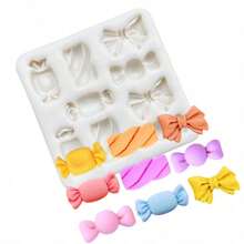 1/2 Pcs Mini Bow Candy Silicone Molds Cake Decor DIY Craft Tool - Multicolor - View 1