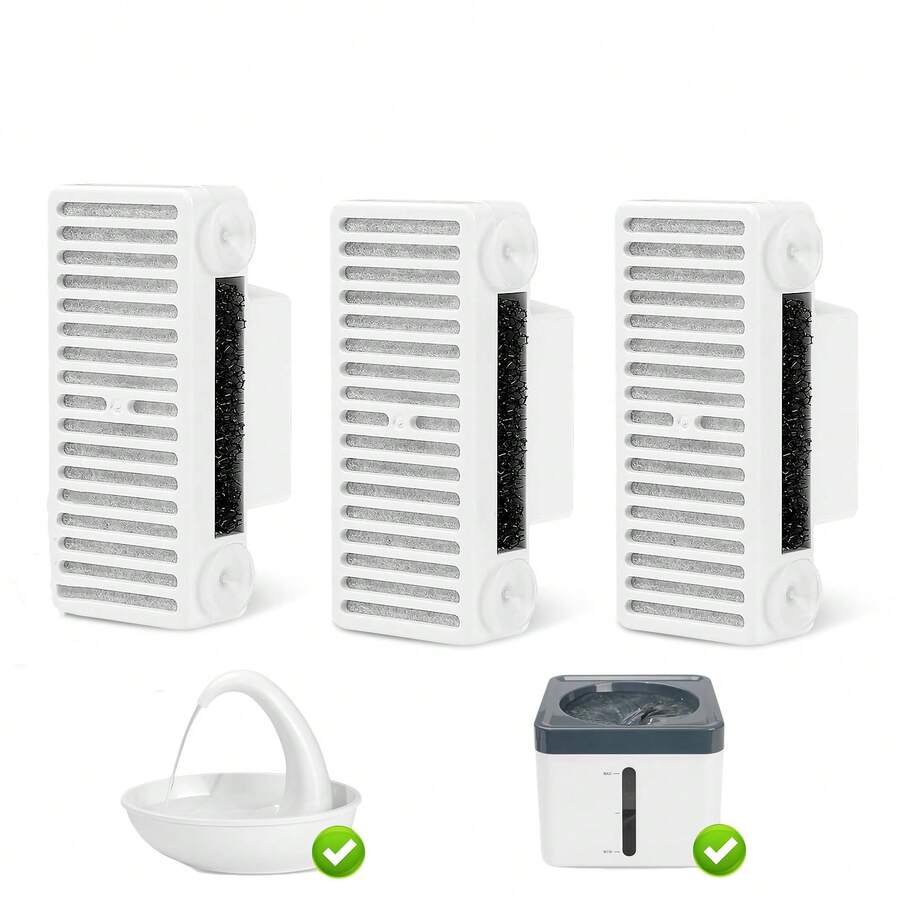 Cat Water Fountain Filter,T-Shaped Cat Water Filter Fits For Mini Vortex And Swan Pet Drinking Fountain - White - View 1