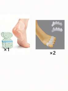 1pc Soft Silicone Toe Separator, Comfortable Foot Care Pad, Prevents Foot Friction, Wearable Foot Protection Pad, Suitable For Daily Walking Shoes - Multicolor - View 9