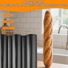 4-Piece Carbon Steel Baking Sheet, Heat-Resistant, Specifically For Baguettes, Baking Tray For Household Oven - Black - View 7