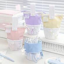 Very Attractive Drawstring Pencil Case, Large Capacity, Cute Handle, Vertical Flip Cover Design - Multicolor - View 1