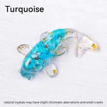 1pc Crystal Ore & Epoxy Resin Fish Figurine - Cute Koi Fish Decor, Creative Home Decoration, Office Desk & Car Ornament, Unique Holiday Gift - Multicolor - View 17