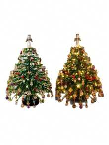 DIY Beaded Christmas Tree Set, Holiday Creative Handmade Glowing Atmosphere Christmas Tree Decoration Set - Multicolor - View 9