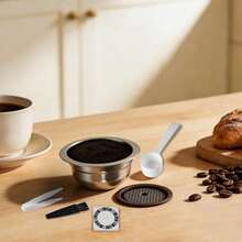 kangten Reusable Stainless Steel Coffee Capsules, Capsules With Silicone Lids, Refillable Coffee Capsules - View 3