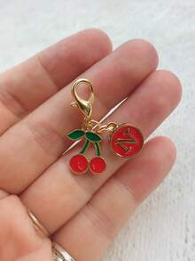Zinc Alloy Cherry Pendant And Letter Charm Keychain, Bag, Backpack, Wallet, Document Bag, Car Key Accessory Pendant, Holiday Party Gift, Birthday Gift, Back To School Gift, Creative Handmade Keychain - Multicolor - View 22