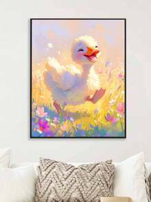 DIY Cute Happy Duckling In Flower Field (Frameless 8x12 / 16x20 Inches) Paint By Numbers Kit (Acrylic) Arts & Crafts For Adult Beginners, Home Wall Decor, And Holiday Gifts - Sets - View 5
